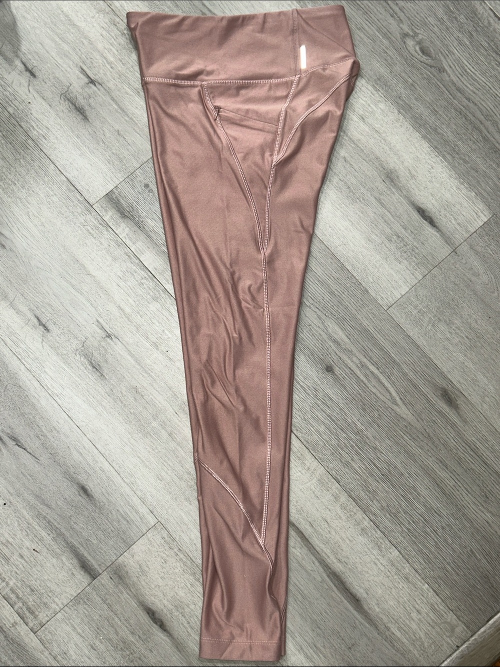 Mondetta Luxery Performance Mauve High-Waist Athletic Leggings Side Zip Pocket S